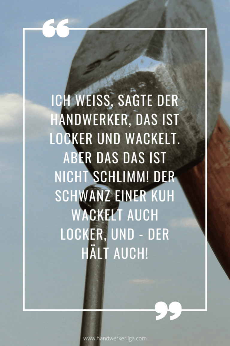 Die 150+ besten Handwerkersprüche & lustige HeimwerkerWitze Vergleich